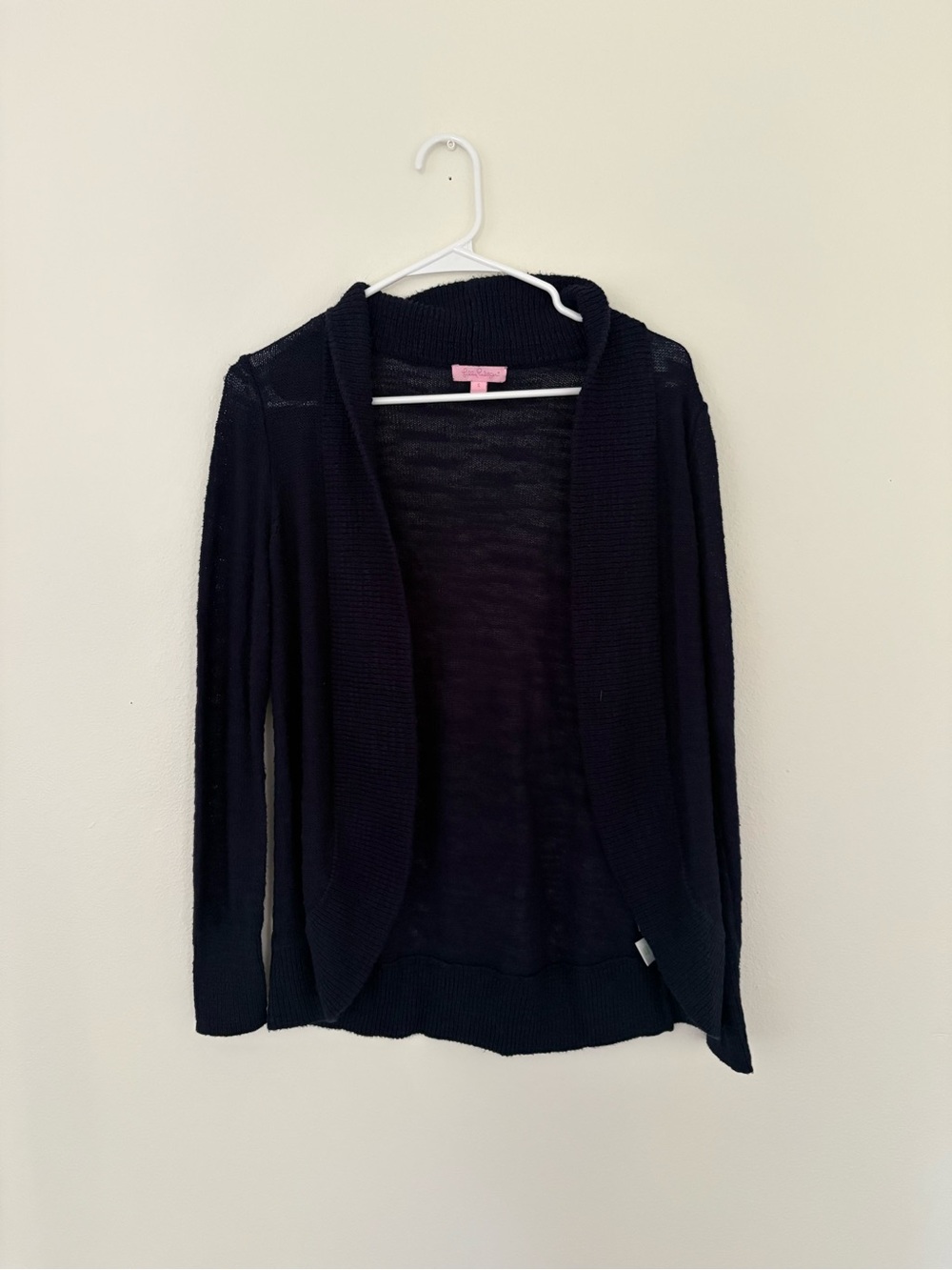 Lilly Pulitzer Amalie Navy Blue Open Front Cardigan Women’s SMALL